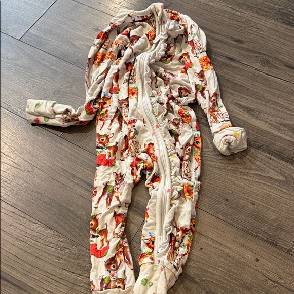Bunny Knots Other - Kids Woodland Animal Print Footie Pajamas